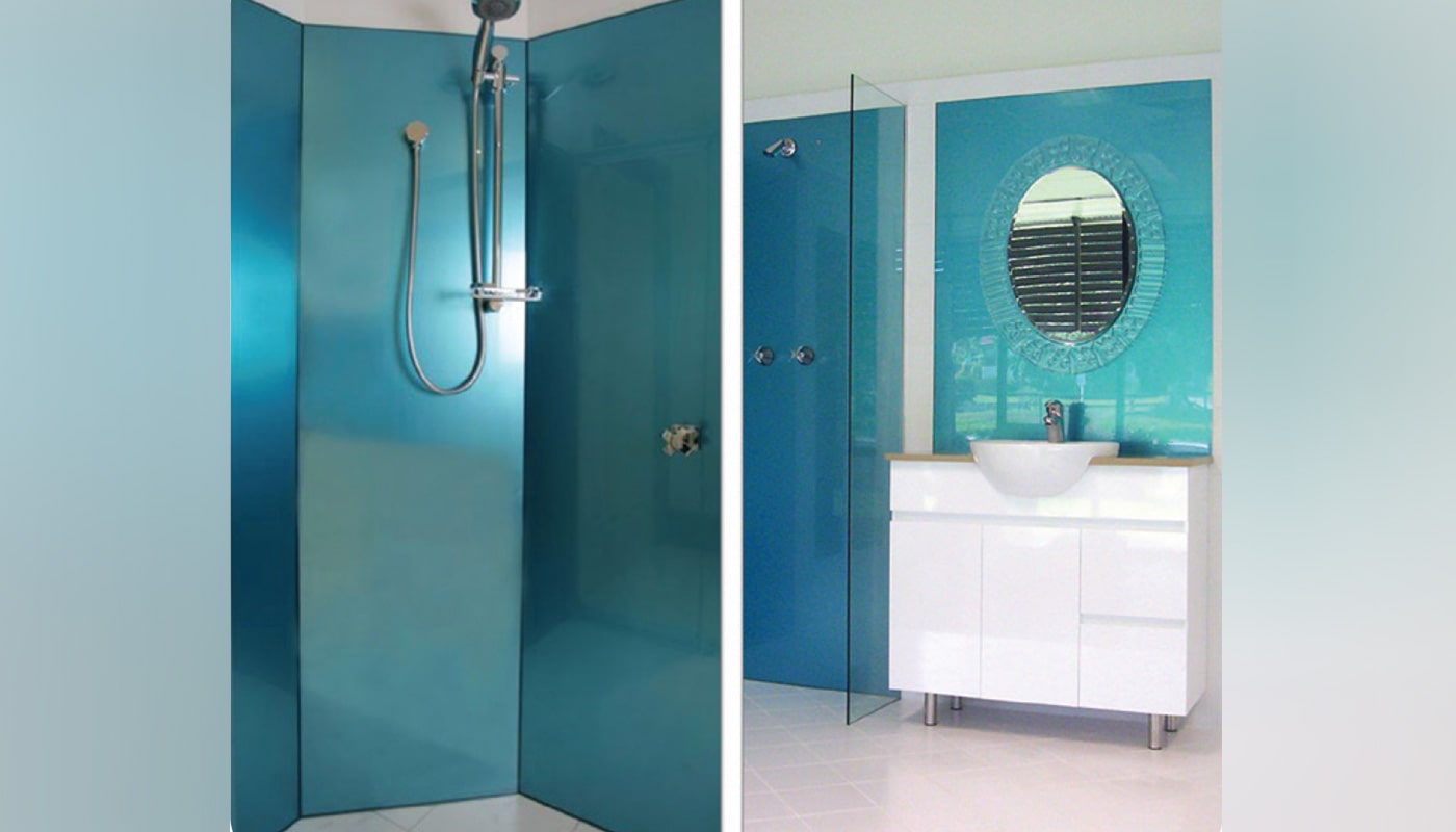 bathroom and shower splashback in acrylic